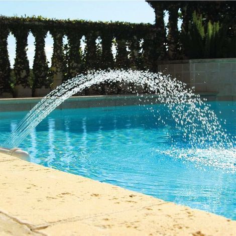 Fontaine de piscine cascade – Matériau plastique ABS antirouille – Hauteur de jet réglable jusqu'à 5m – Pour piscines et bains thermaux (1/5)