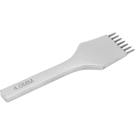 Poinçon à griffes rondes pour cuir, outil de perforation en acier pour couture et loisirs créatifs (4 mm, 7 griffes), 4 mm