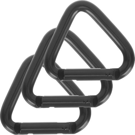 Mousquetons Clips Crochet triangulaires en Alliage d'aluminium 3 pièces légers pour randonnée en Plein air et Escalade (1/5)