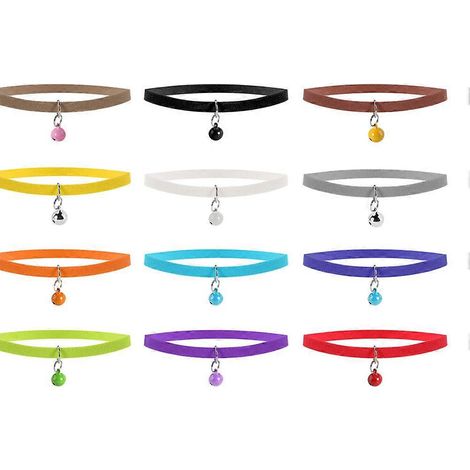 Collier d'identification pour chiot, collier pour animal de compagnie, colliers réglables pour chien, lot de 12 couleurs (1/5)