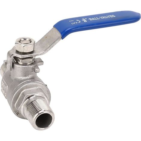 Robinet à tournant sphérique à port complet 3/8 pouces en acier inoxydable, bonne étanchéité DN10 mâle pour équipement mécanique (1/5)