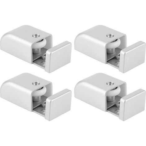 4 Pièces Guide de Plancher de Porte de Grange Coulissante, 525mm Guide de Sol Réglable en Bas de Porte de Grange Coulissante en Acier Inoxydable (1/5)