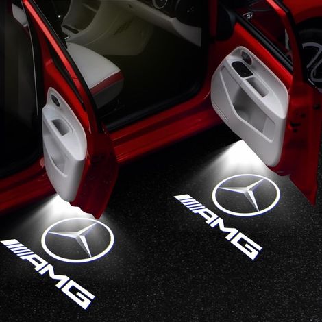 Éclairage d'accueil / Projecteurs de portière — Compatible avec les modèles Mercedes-Benz Classe E (200/260L/300L), Classe C, Classe A, GLC et GLB (Accessoire de personnalisation)-DELKEVIC