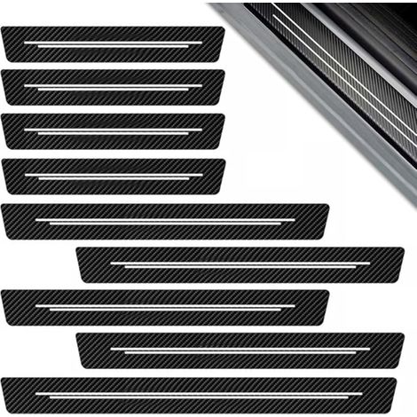 Protection Seuil de Porte de Voiture Fibre Carbone Auto Plinthes Anti Rayures Universelle pour La Plupart des Modèles (1/5)