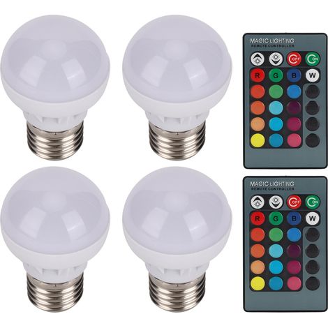 E27 RGB-Farbwechsel-Glühbirne, 40 W LED-Lampe mit Fernbedienung für die Schlafzimmerdekoration, 85–265 V (1/5)