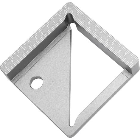 Règle de mesure pour le travail du bois en alliage d'aluminium : mesures de hauteur, largeur et diamètre, marquage linéaire et d'angle, règle multifonctionnelle (1/5)