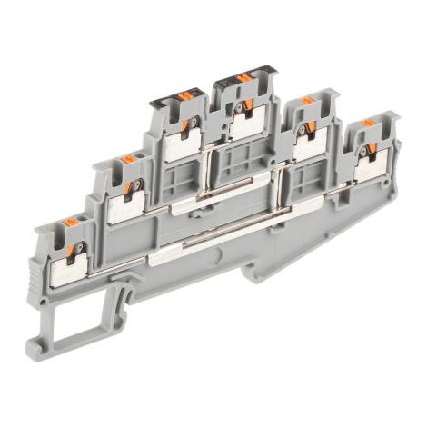 Bloc de jonction à étages Phoenix Contact PT 1.5/S-3PV, 0.14  1.5mm², Enfichable, Gris ( Prix pour Paquet de 5 )