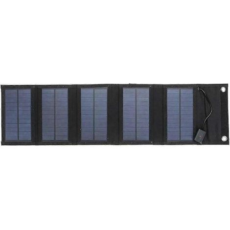 Cellule solaire pliable 10W pour chargeur de téléphone en camping et randonnée --- (1/5)