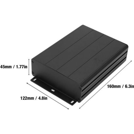Boîtier Aluminium - 45 x 122 x 160 mm - Pour Carte GPS et Électronique - Boîtier Étanche Anti-poussière - 2 Pièces (1/5)