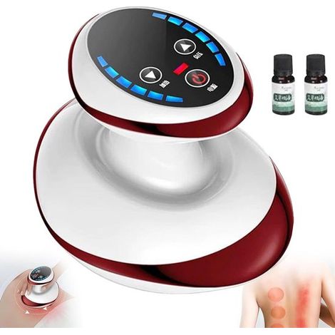 Masajeador eléctrico inalámbrico 4 en 1 con ventosas, gua sha y vacío, con función de calor. (1/5)