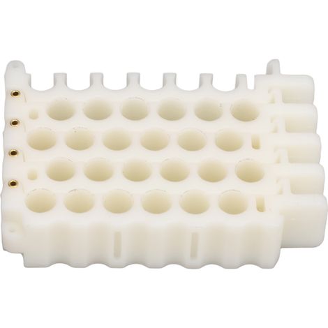 Organisateur de Câbles - ABS et Cuivre - 6x4 Trous Ø9mm - Pour CAT5 CAT6 CAT7 - Gestion Réseau Compacte et Durable (1/5)