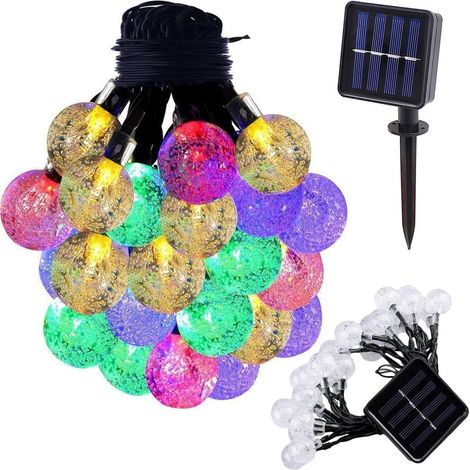 Guirlande de jardin 20 led solaire multicolore (1/5)