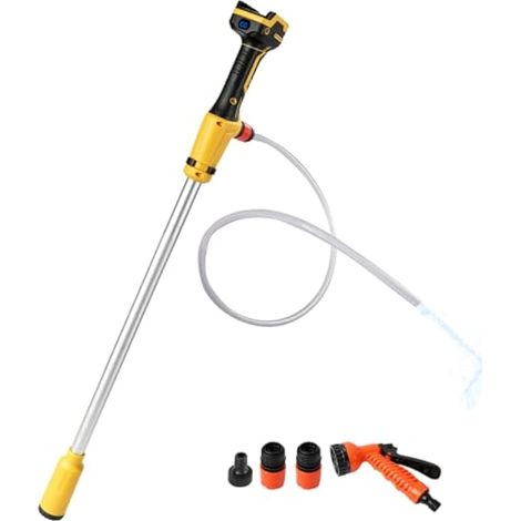 Pompe de transfert d'eau sans fil pour Dewalt 18/20 V, pompe de puisard utilitaire submersible portable 2736 l/h et 5 m de levage pour jardin, étang, bateau, camping-car, barils de pluie (sans (1/5)