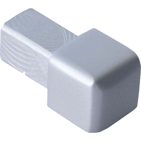 Dalsys Endstück für Fliesenschiene Quadratprofil Aluminium (eloxiert), Fliesenprofil - Silber matt 8mm, 1 Stück
