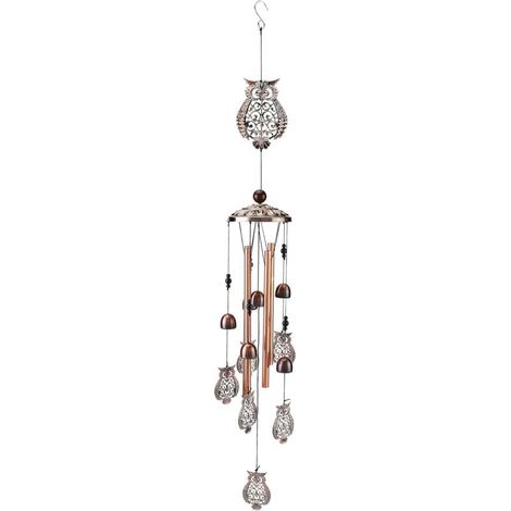 Carillons Éoliens Hibou Intérieur Extérieur Carillons de Jardin en Métal Cloche de Vent pour Décoration Jardin/Maison (1/5)