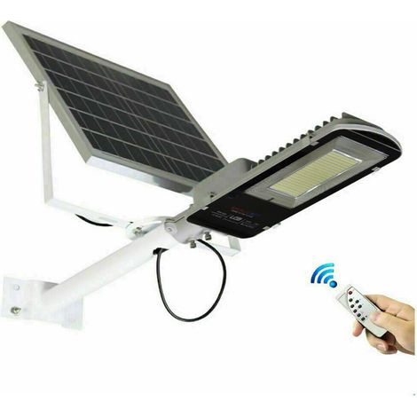 061007 Farola led de 100W con soporte y panel solar crepuscular