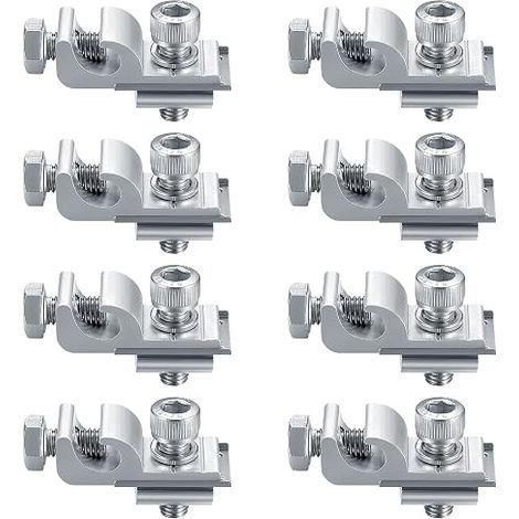 Solar Panel Grounding Clips, Mounting Kit for Solar Mounting System, Mounting Bracket Clamps Grounding Lugs Solar Panel Fasteners (1/5)