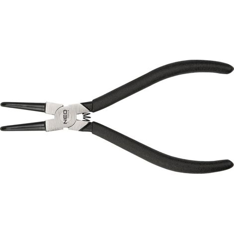 Pinza per anelli elastici 220 mm, interna, curva