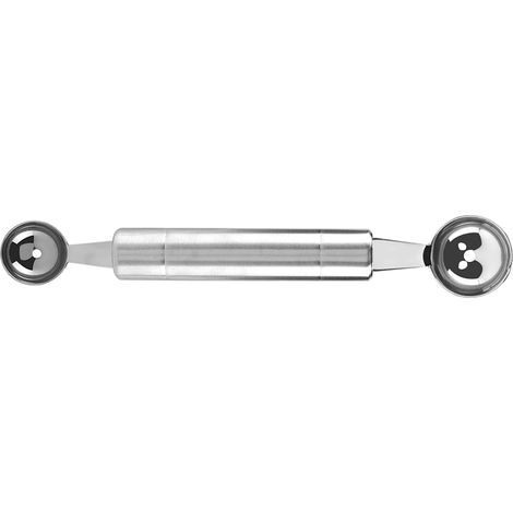 Cuillère à melon en inox, couteau à sculpter les fruits, ustensile de cuisine professionnel, embouts boules, pour découper pastèque et melon (1/5)