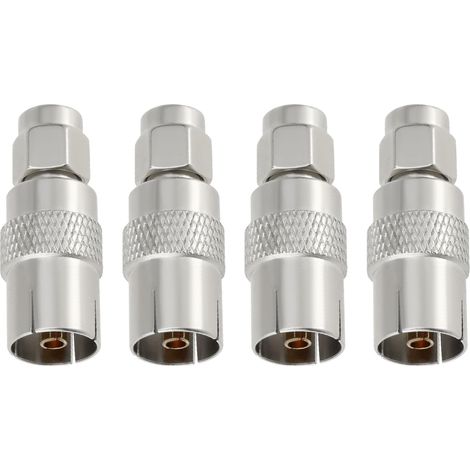 10x Adaptateur Prise TV Coaxial SMA Mâle/Femelle 50 Ohm IEC DVB-T pour Antenne Câble Extension Jonction (1/5)