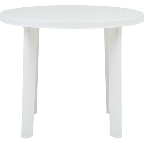 Maison Exclusive - Gartentisch Weiß 89 cm Kunststoff