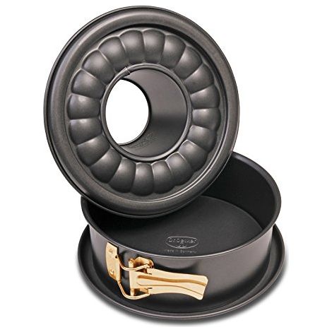Dr. Oetker -Tortiera apribile a 2 fondi Ø18 cm, CLASSIC BACK-FREUDE, rivestimento antiaderente (colore: nero), quantità: 1 pezzo, acciaio, 18 Cm (1/4)