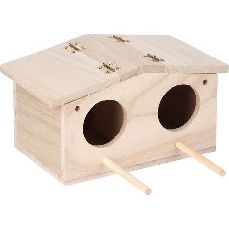 Wooden bird nests for pets, breeding box, cage, accessories for parrots, swallows (1/5)