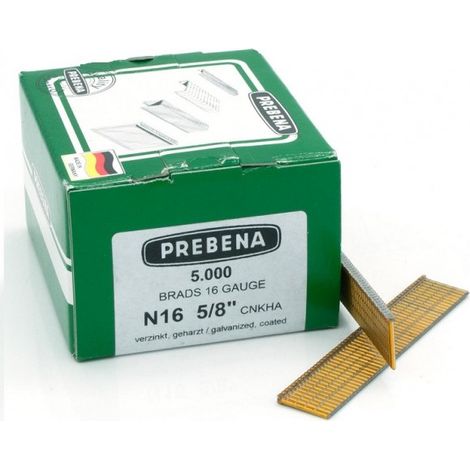 Stauchkopfnägel 16mm verzinkt Nägel Prebena N Paslode F16 Makita DBN600Z Haubold SKN BR-04 5,0M P-EN11240