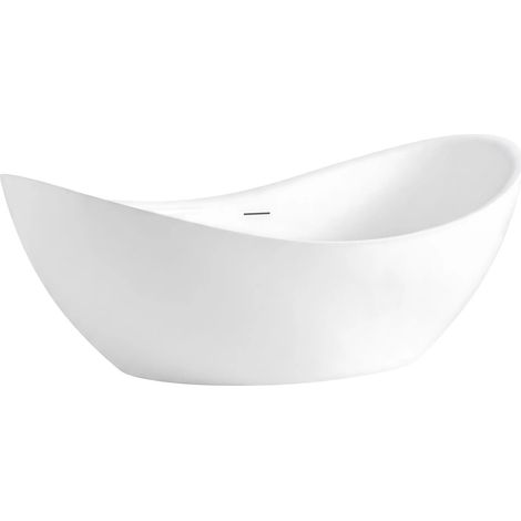 Rea Freistehende Badewanne Maris 180 Schwarze Stöpselabdeckung (1/5)