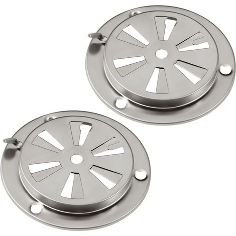 Kit di ventilazione per affumicatore per barbecue, 2 pezzi in acciaio inox per una migliore circolazione dell'aria, parti di ricambio per griglia, fornello e affumicatore.