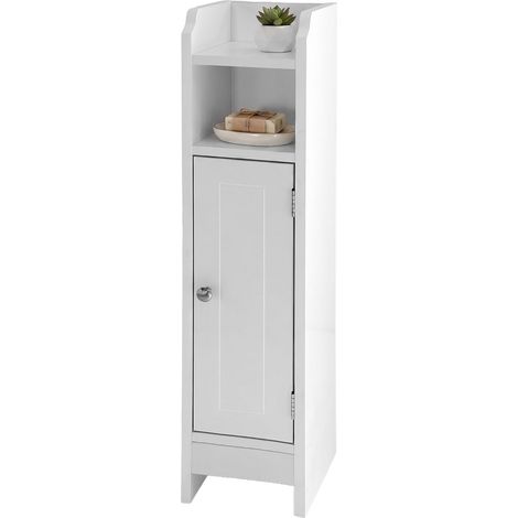 Relaxdays Armadio da bagno , 5 scomparti, HxLxP: 80 x 18 x 20 cm, chiusura magnetica, stile (1/5)