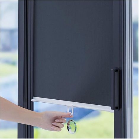 Store enrouleur occultant sans perçage – Pare-soleil thermique isolant pour fenêtre – Rétractable 40 × 125 cm – Protection contre lumière et chaleur (1/5)