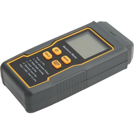 Testeur d'humidité numérique 2 broches avec écran LCD, 4 modes pour bois, papier, mur et sol, arrêt automatique. (1/5)