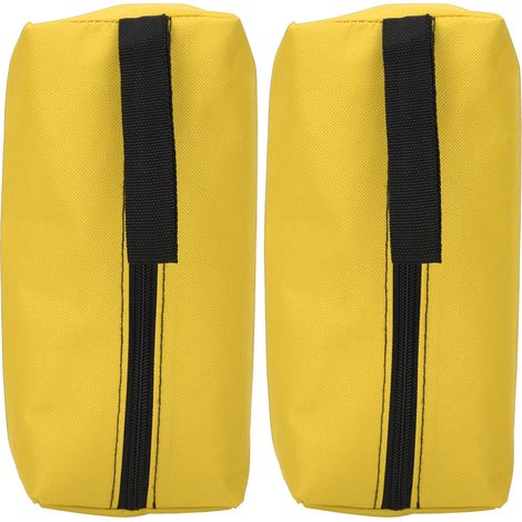 Set mit 2 tragbaren Aufbewahrungstaschen für Handwerkzeuge, Größe S, mit Handschlaufe (gelb) (1/5)