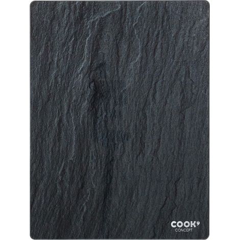 Planche à découper en verre trempé effet ardoise