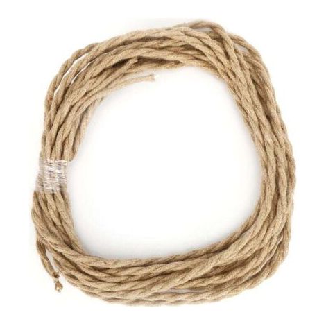Eosnow Vintage Hemp Rope Twisted Pair Electrical Cable DIY Chandelier Accessories 5 Meters (1/4)