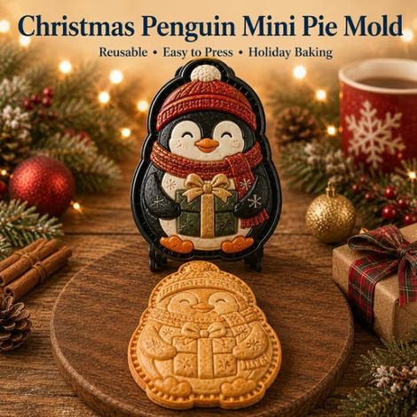 Nouvelle collection de moules à mini-tartes de Noël - Série Moules à Tartes Pingouin -