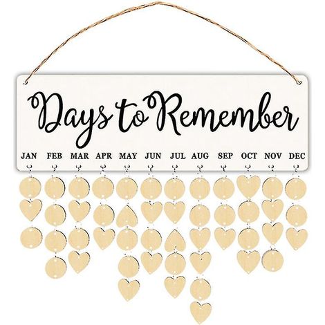 Le nouveau calendrier suspendu en bois (1 pièce) (1/3)
