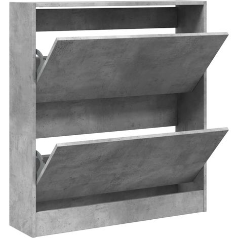 Maison Exclusive - Scarpiera Grigio Cemento 80x21x87,5 cm in Legno Multistrato