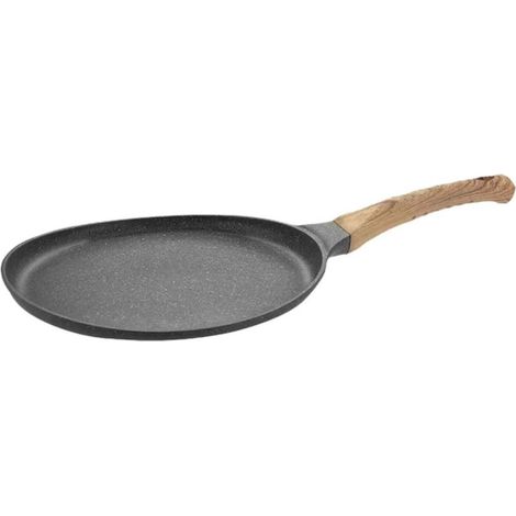 Poêle à frire en pierre, marmite à steak, casserole antiadhésive à fond plat pour la maison - Gris foncé - 20 cm [6 pouces] (1/5)