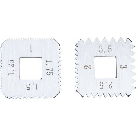 KS-Tools 150.1431 Ersatzbacken metrisch f. Gewinde strehler, 1-1,25-1,5-1,75-2-2,5-3-3,5 (1/2)