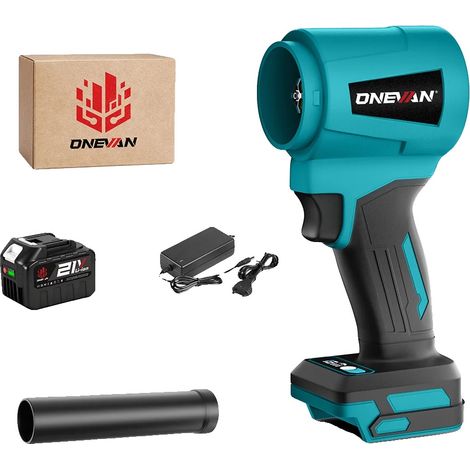 Soffiatore per foglie, motore senza spazzole, design senza fili, 1 batteria, spina europea (1/2)