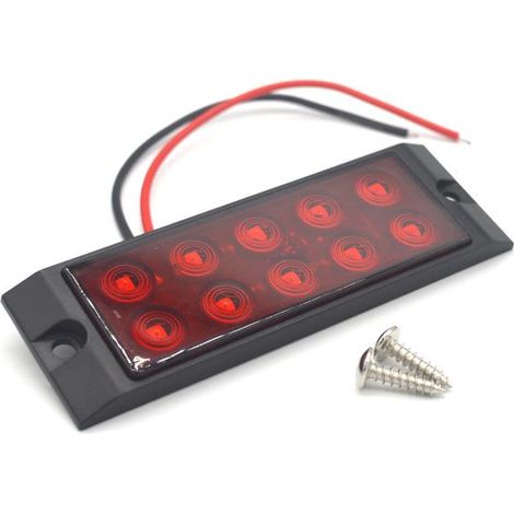 Feux latéraux camion 10LED rouge, feux arrière camion latéraux de signalisation (1/4)