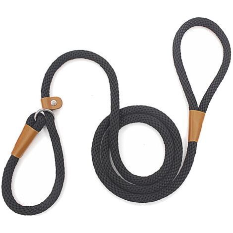 Sliding Dog Leash with Carabiner, Heavy Duty Braided Rope for Dog Training, Anti-Pull, Suitable for Small, Medium and Large Dogs.(BR) (1/4)