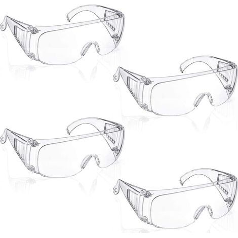 Gafas protectoras Xinlon (4 pares), gafas de seguridad transparentes, gafas de seguridad para laboratorio, gafas de seguridad (1/4)