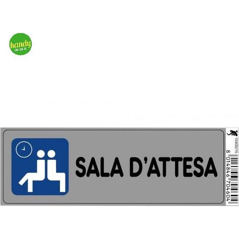 Targhetta adesiva 3M sala di attesa 15 x 5 x 0,5 cm