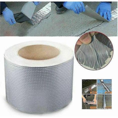 Ultra-strong waterproof adhesive tape, butyl rubber tape and aluminum foil, for roof leaks. (1/4)