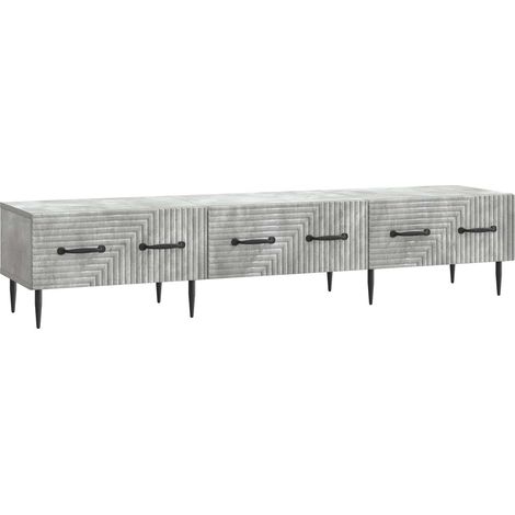 vidaXL  TV Cabinet  Concrete Grey 147 x 34.5 x 30 cm Engineered Wood