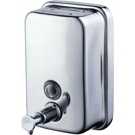 Distributeur de savon mural pour cuisine et salle de bain 18 oz/500 ml, acier inoxydable, chrome poli, BA4028SS5 (1/5)