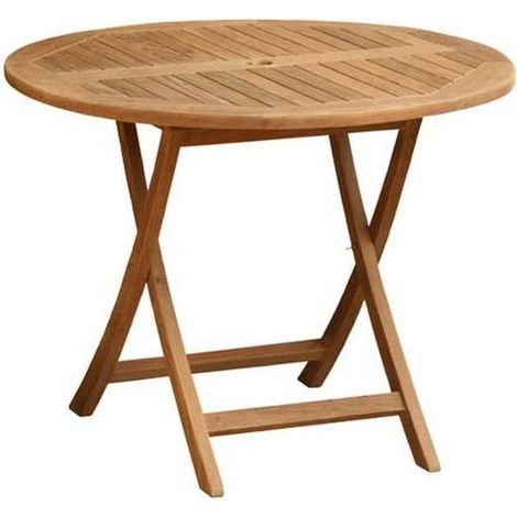 Foldable Garden Table - L80 x W80 x H75 cm - Teak